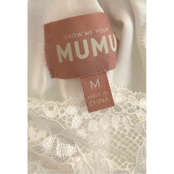 Show Me Your Mumu Celine Dress in Ivory Luxe Satin M - Picture 6 of 7